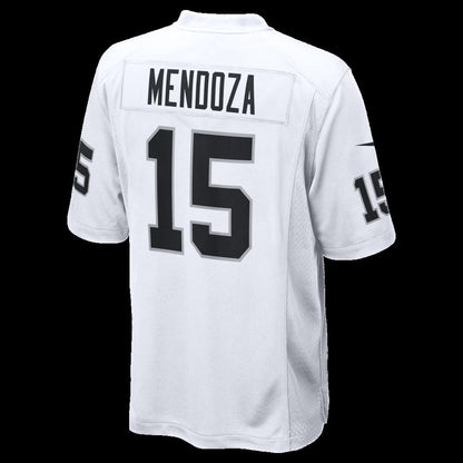 LV.Raiders #15 Fernando Mendoza White Game Player Stitched Football American Jersey - Main View