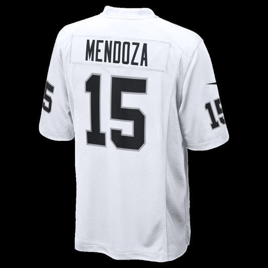 LV.Raiders #15 Fernando Mendoza White Game Player Stitched Football American Jersey - Main View