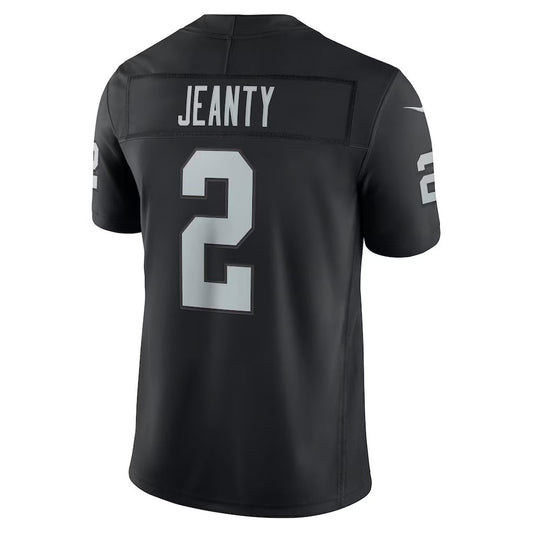 LV.Raiders #2 Ashton Jeanty Black Team Vapor F.U.S.E. Stitched Limited Football Jersey - Main View