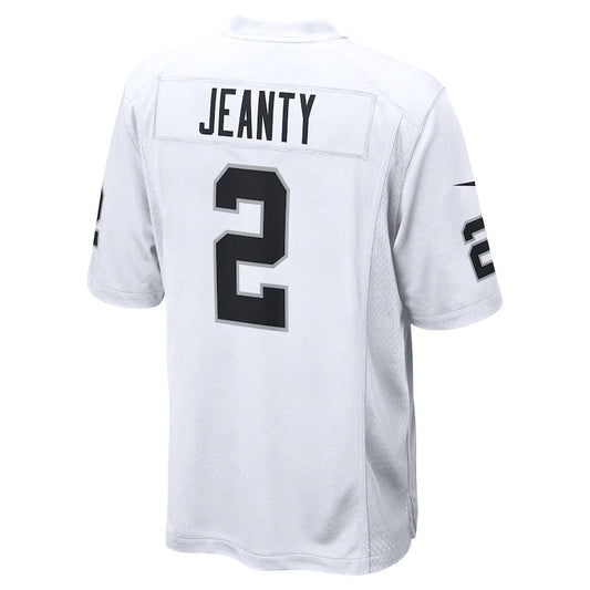 LV.Raiders #2 Ashton Jeanty White Game American Football Jerseys - Main View