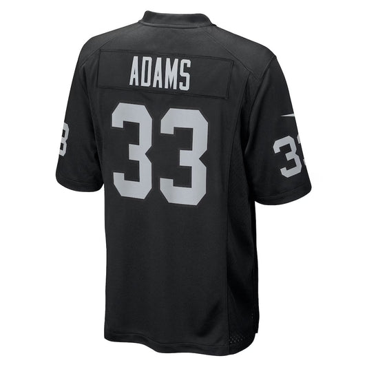 LV.Raiders #33 Jamal Adams Black Team Game American Football Jerseys - Main View