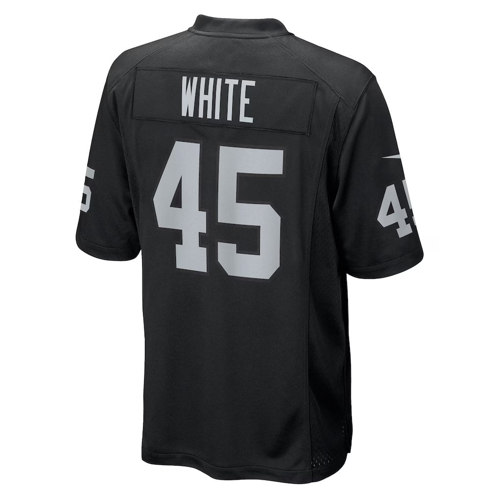 LV.Raiders #45 Devin White Black Team Game American Football Jerseys - Main View