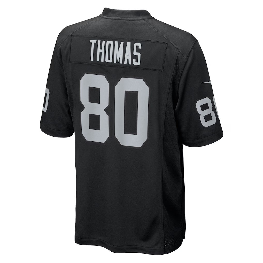 LV.Raiders #80 Ian Thomas Black Team Game American Football Jerseys - Main View