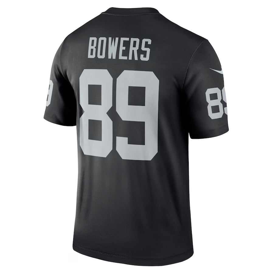 LV.Raiders #89 Brock Bowers Black Team Legend Stitched American Football Jerseys - Main View