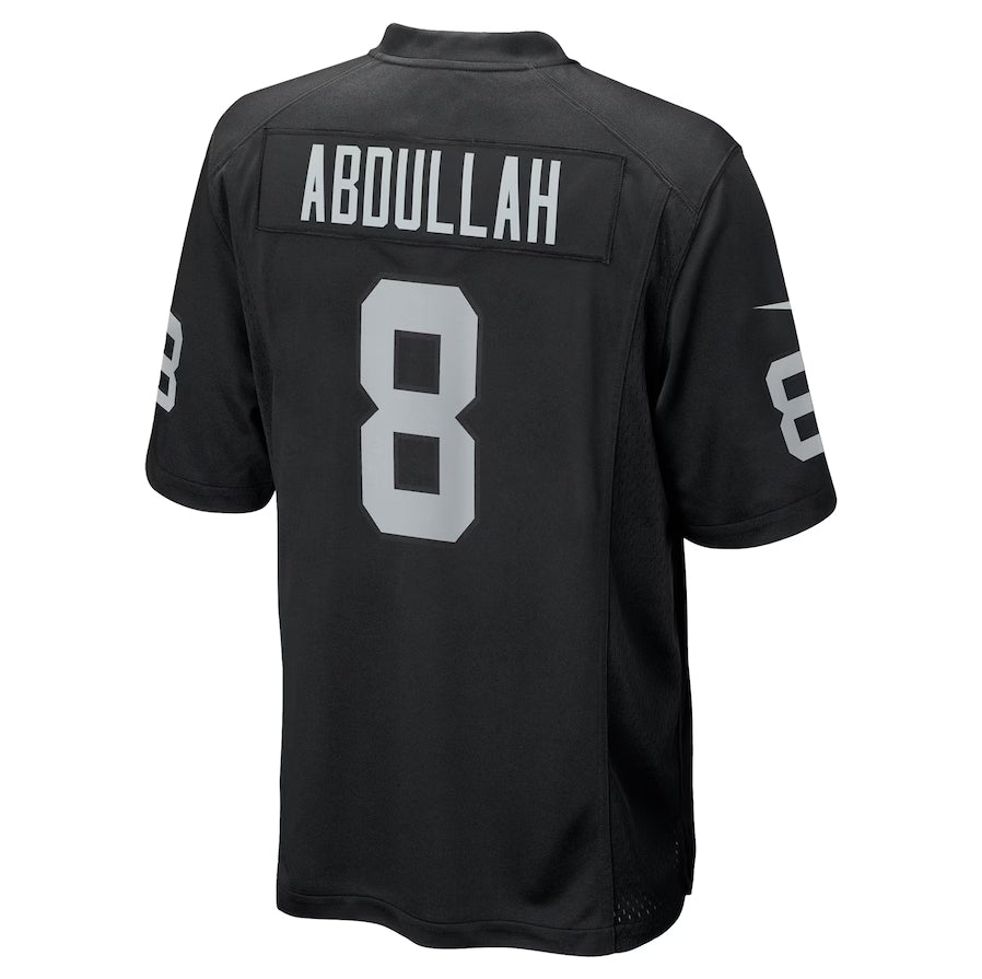 LV.Raiders #8 Ameer Abdullah Black Team Game Stitched American Football Jerseys - Main View