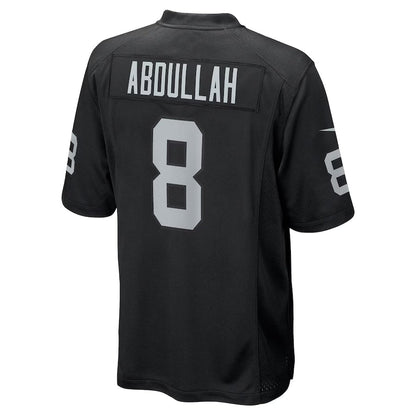 LV.Raiders #8 Ameer Abdullah Black Team Game Stitched American Football Jerseys - Main View
