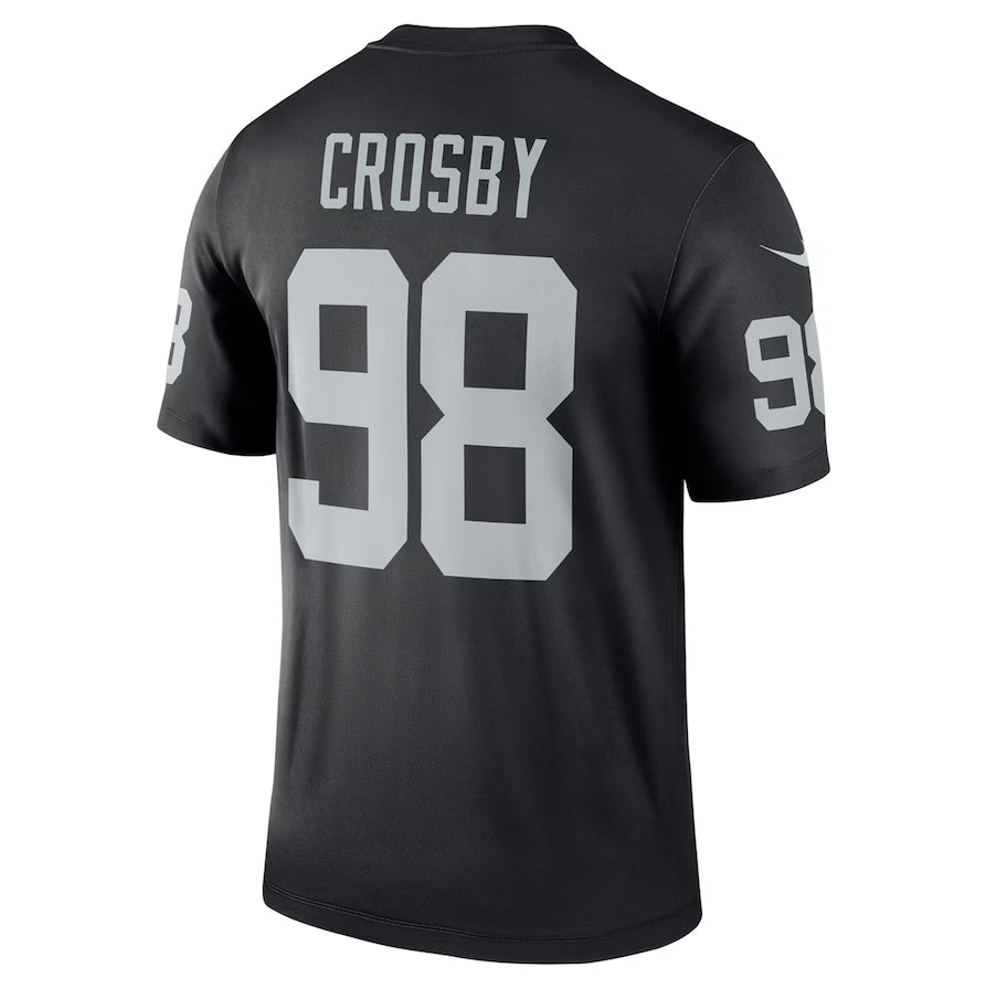 LV.Raiders #98 Maxx Crosby Black Team Legend Stitched American Football Jerseys - Main View