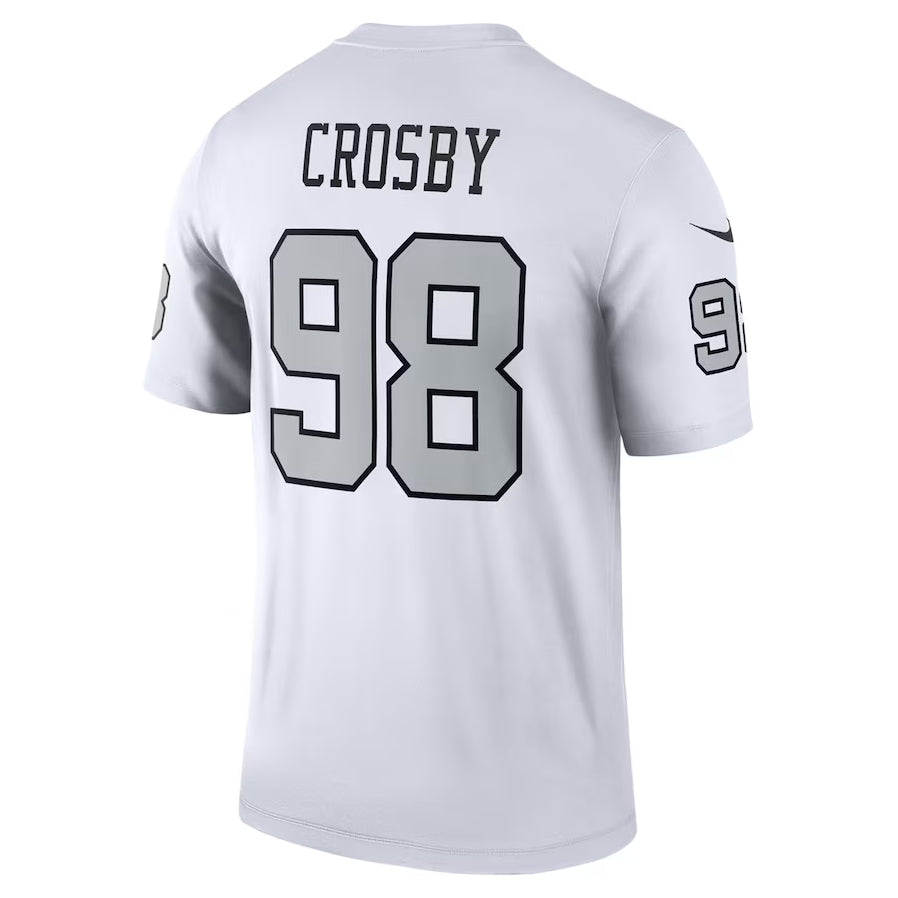 LV.Raiders #98 Maxx Crosby White Alternate Legend Stitched American Football Jerseys - Main View