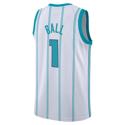 C.Hornets #1 LaMelo Ball Jordan Brand 2021-22 Swingman Jersey Association Edition White Stitched American Basketball Jersey - Main View