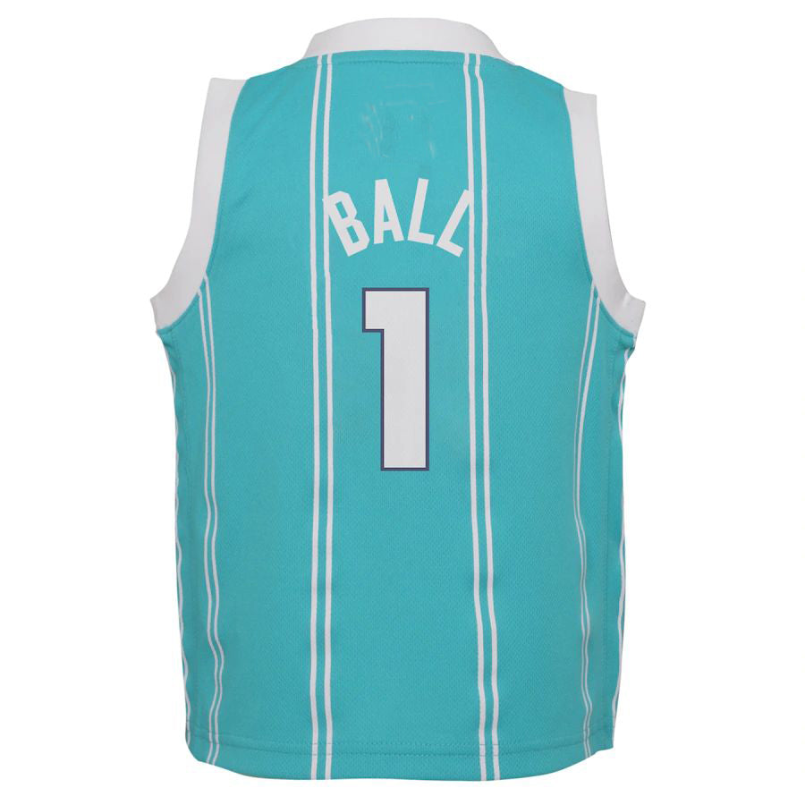 C.Hornets #1 LaMelo Ball Jordan Brand Infant 2021-22 Replica Jersey Icon Edition Teal Stitched American Basketball Jersey - Main View