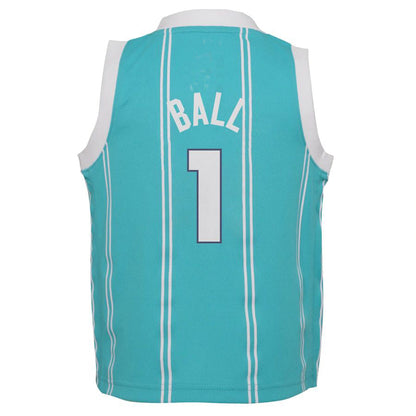 C.Hornets #1 LaMelo Ball Jordan Brand Toddler 2022-23 Replica Jersey Icon Edition Teal Stitched American Basketball Jersey - Main View