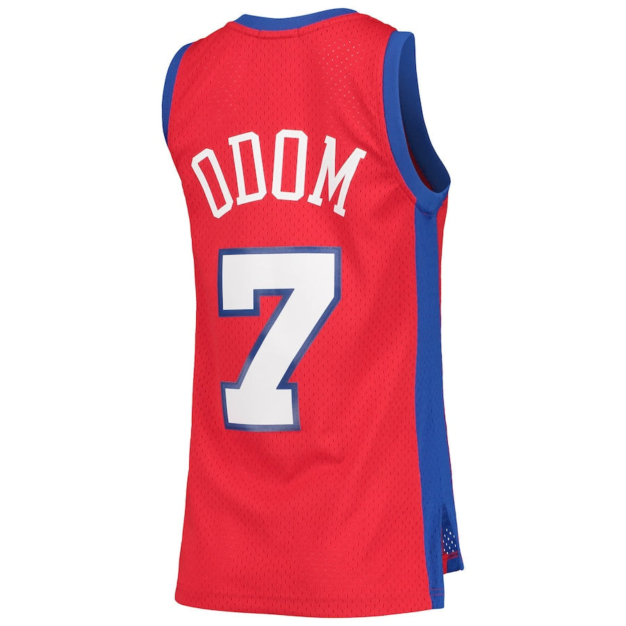 LA.Clippers #7 Lamar Odom Mitchell & Ness Women's 2000-01 Hardwood Classics Swingman Jersey Red Stitched American Basketball Jersey - Main View