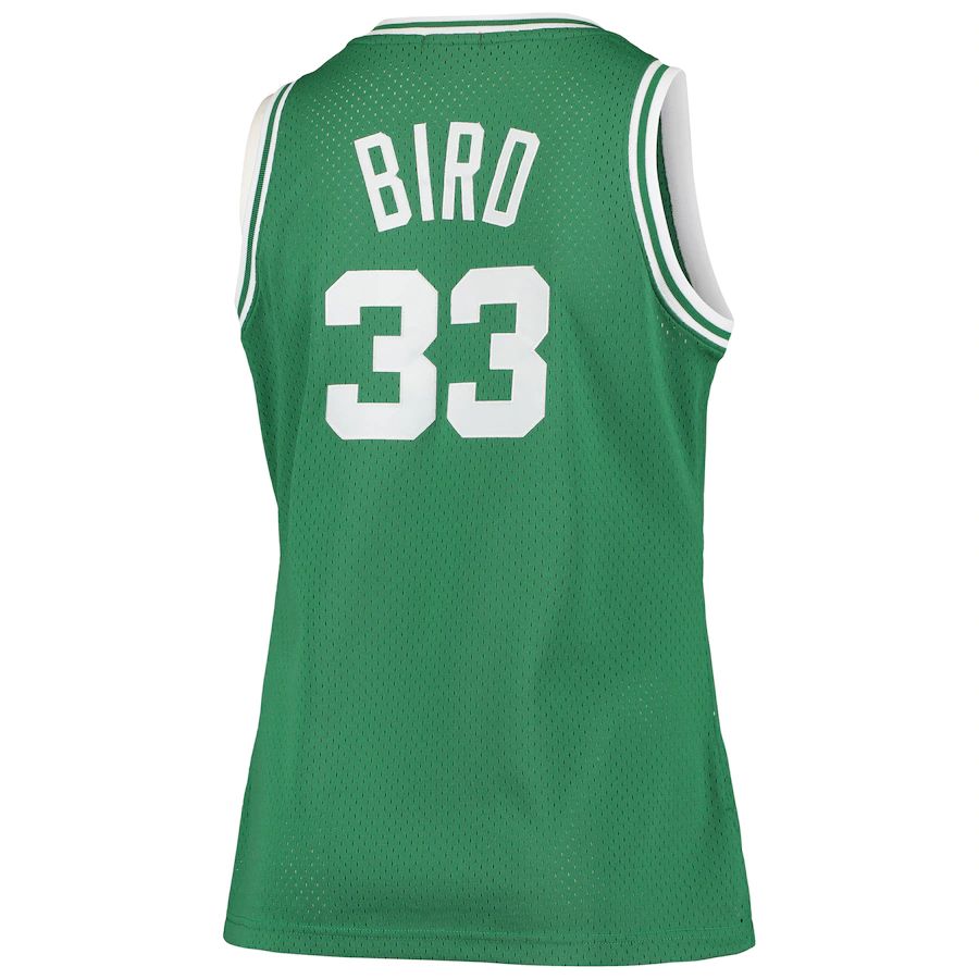 B.Celtics #33 Larry Bird Mitchell & Ness Plus Size Swingman Jersey Kelly Green Stitched American Basketball Jersey - Main View