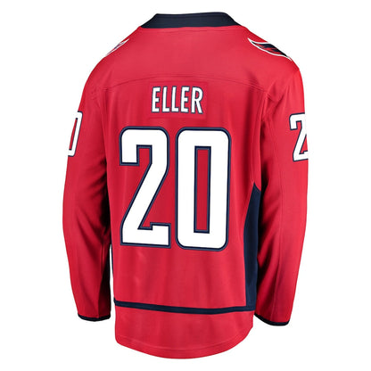 W.Capitals #20 Lars Eller Fanatics Branded Home Breakaway Player Jersey  Red Stitched American Hockey Jerseys - Main View