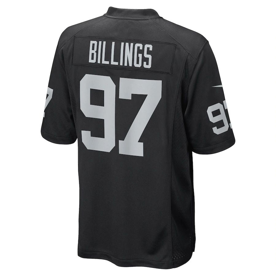 L.Raiders #97 Andrew Billings Black Game Player Jersey Stitched American Football Jerseys - Main View