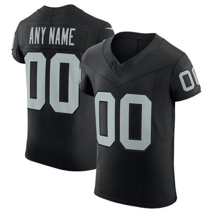 Custom L.Raiders Black Scarlet Vapor F.U.S.E. Elite  Jersey Stitched American Football Jerseys - Main View