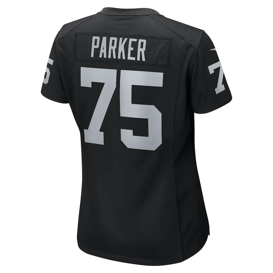 L.Raiders #75 Brandon Parker Black Game Jersey Stitched American Football Jerseys - Main View