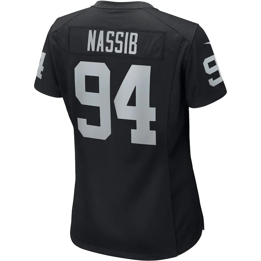 L.Raiders #94 Carl Nassib Black Player Game Jersey Stitched American Football Jerseys - Main View