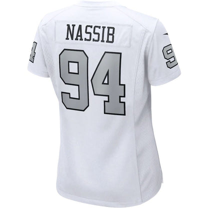 L.Raiders #94 Carl Nassib White Alternate Game Jersey Stitched American Football Jerseys - Main View