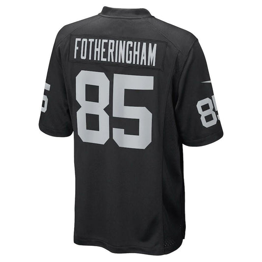 L.Raiders #85 Cole Fotheringham Black Game Player Jersey Stitched American Football Jerseys - Main View