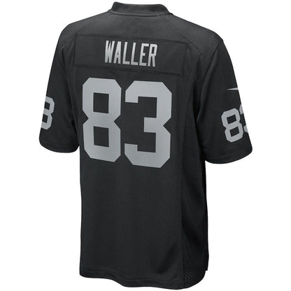 L.Raiders #83 Darren Waller Black Game Player Jersey Stitched American Football Jerseys - Main View