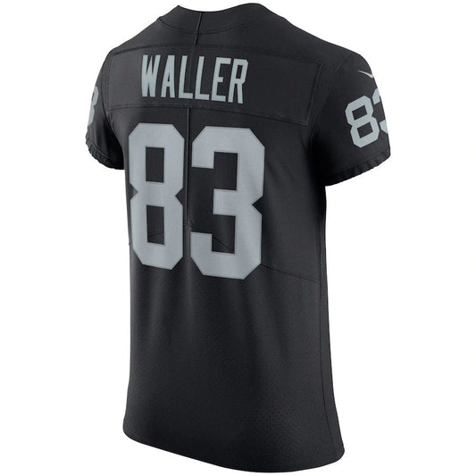 L.Raiders #83 Darren Waller Black Vapor Elite Jersey Stitched American Football Jerseys - Main View
