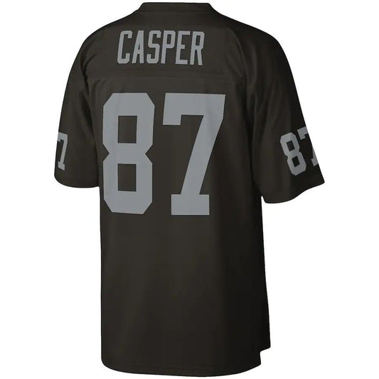 L.Raiders #87 Dave Casper Mitchell & Ness Black 1976 Legacy Replica Jersey Stitched American Football Jerseys - Main View