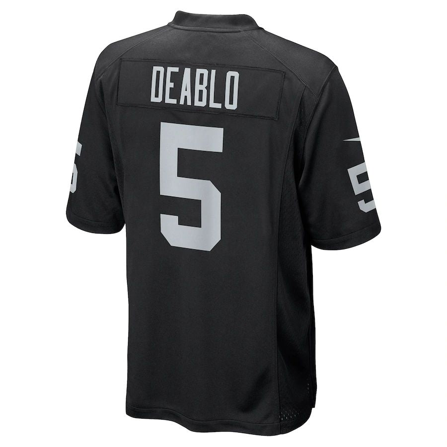 L.Raiders #5 Divine Deablo Black Player Game Jersey Stitched American Football Jerseys - Main View