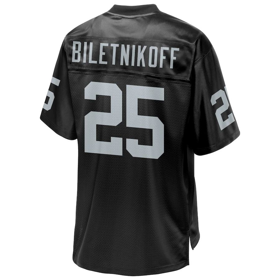 L.Raiders #25 Fred Biletnikoff Pro Line Black Retired Player Jersey Stitched American Football Jerseys - Main View