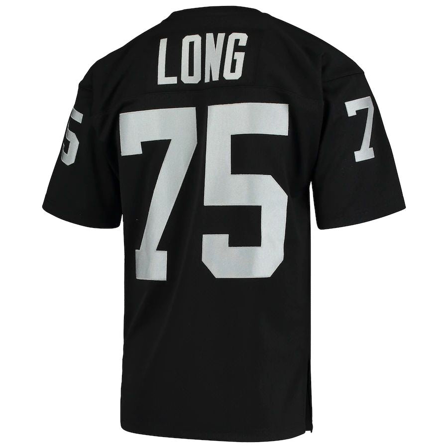L.Raiders #75 Howie Long Mitchell & Ness Black 1983 Authentic Throwback Retired Player Jersey Stitched American Football Jerseys - Main View