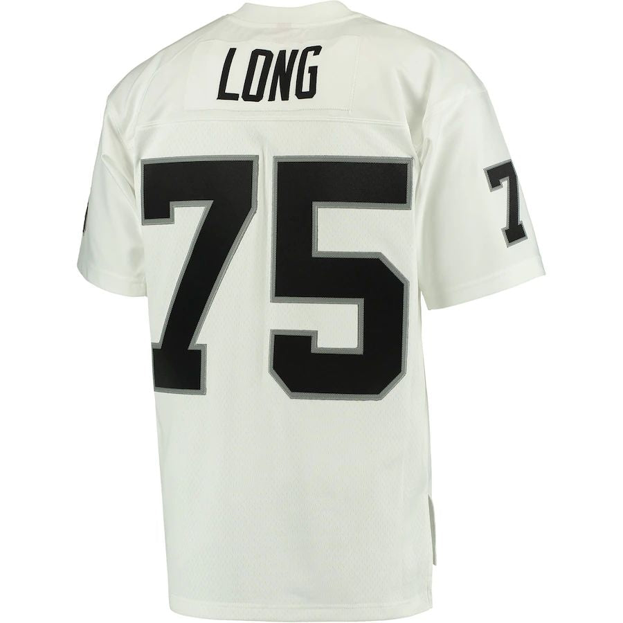 L.Raiders #75 Howie Long Mitchell & Ness White Retired Player Legacy Replica Jersey Stitched American Football Jerseys - Main View