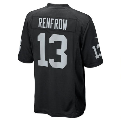 L.Raiders #13 Hunter Renfrow Black Player Jersey Stitched American Football Jerseys - Main View