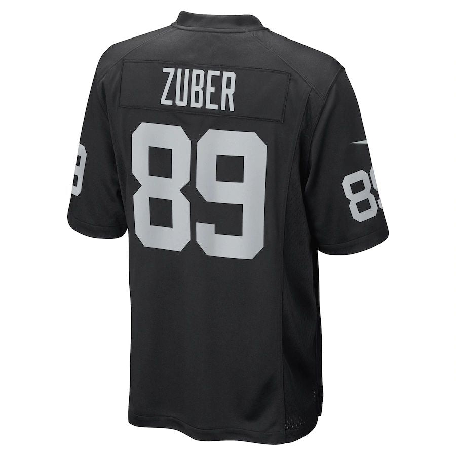 L.Raiders #89 Isaiah Zuber Black Game Player Jersey Stitched American Football Jerseys - Main View
