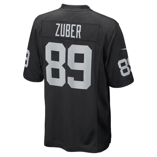 L.Raiders #89 Isaiah Zuber Black Game Player Jersey Stitched American Football Jerseys - Main View