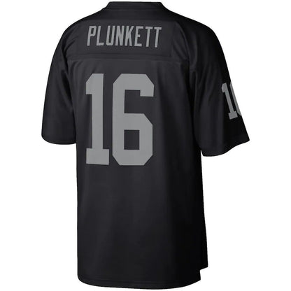 L.Raiders #16 Jim Plunkett Mitchell & Ness Black Retired Player Legacy Replica Jersey Stitched American Football Jerseys - Main View