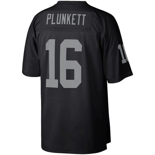 L.Raiders #16 Jim Plunkett Mitchell & Ness Black Retired Player Legacy Replica Jersey Stitched American Football Jerseys - Main View