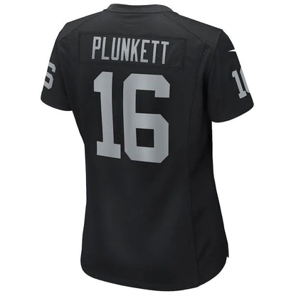 L.Raiders #16 Jim Plunkett Black Game Retired Player Jersey Stitched American Football Jerseys - Main View