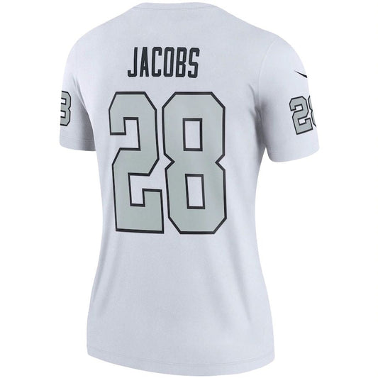 L.Raiders #28 Josh Jacobs White Color Rush Legend Player Jersey Stitched American Football Jerseys - Main View