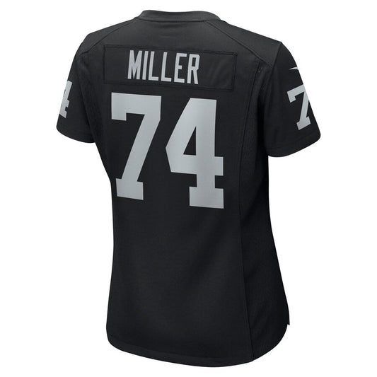 L.Raiders #74 Kolton Miller Black Game Jersey Stitched American Football Jerseys - Main View
