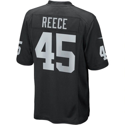 L.Raiders #45 Marcel Reece Black Game Jersey Stitched American Football Jerseys - Main View
