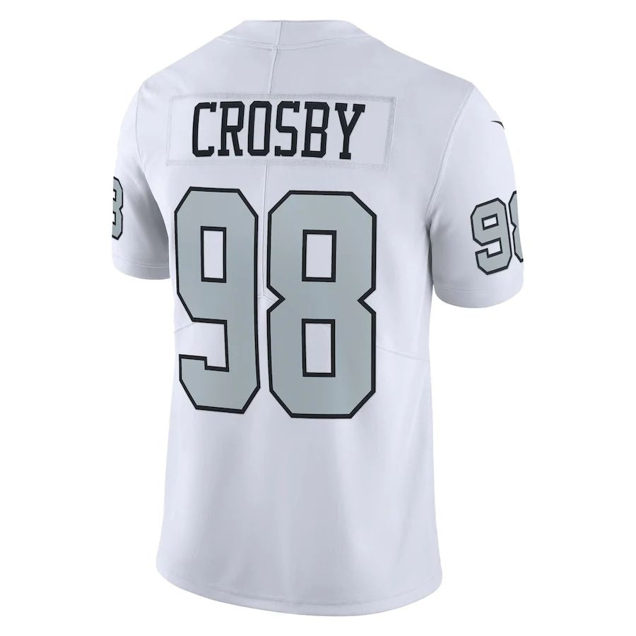L.Raiders #98 Maxx Crosby White Alternate Vapor Limited Jersey Stitched American Football Jerseys - Main View