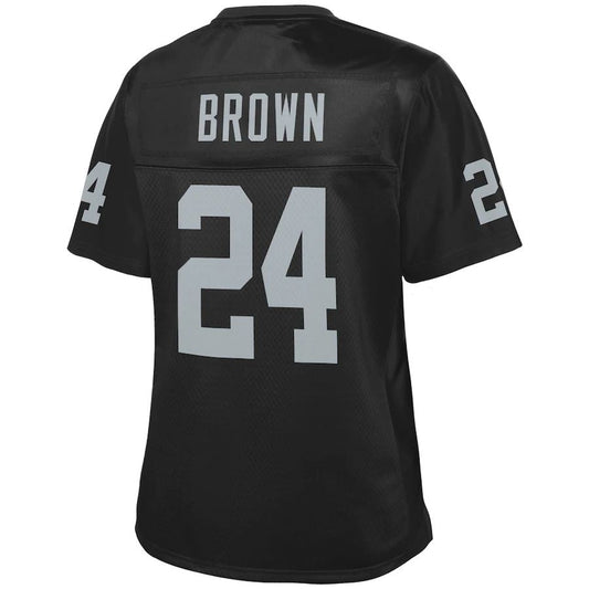 L.Raiders #24 Tim Brown Pro Line Black Retired Player Jersey Stitched American Football Jerseys - Main View
