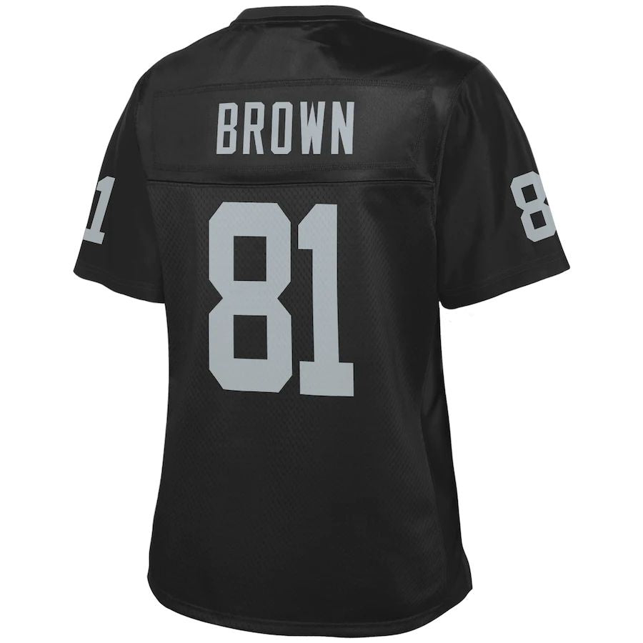 L.Raiders #81 Tim Brown Pro Line Black Retired Player Jersey Stitched American Football Jerseys - Main View