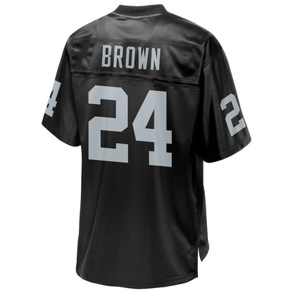 L.Raiders #24 Willie Brown Pro Line Black Retired Player Jersey Stitched American Football Jerseys - Main View