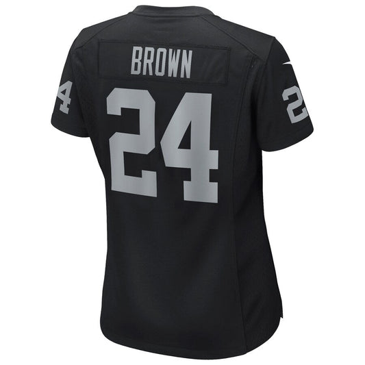 L.Raiders #24 Willie Brown  Black Game Retired Player Jersey Stitched American Football Jerseys - Main View