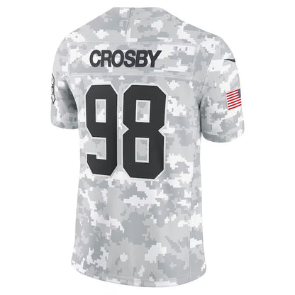 LV.Raiders #98 Maxx Crosby Arctic Camo 2024 Salute to Service Retired Player Limited Stitched American Football Jerseys - Main View