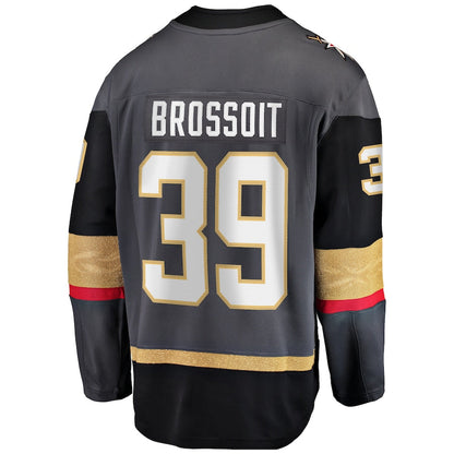 V.Golden Knights #39 Laurent Brossoit Fanatics Branded Home Breakaway Player Jersey  Gray Stitched American Hockey Jerseys - Main View