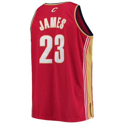 C.Cavaliers #23 LeBron James Mitchell & Ness Big & Tall Hardwood Classics Swingman Jersey Wine Stitched American Basketball Jersey - Main View