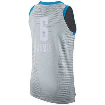 LA.Lakers #6 LeBron James Jordan Brand 2022 All-Star Game Authentic Jersey Gray Stitched American Basketball Jersey - Main View
