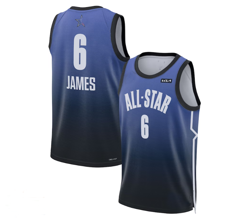 #6 LeBron James 2023 All-Star Game Swingman Jersey - Blue Stitched American Basketball Jersey - Main View